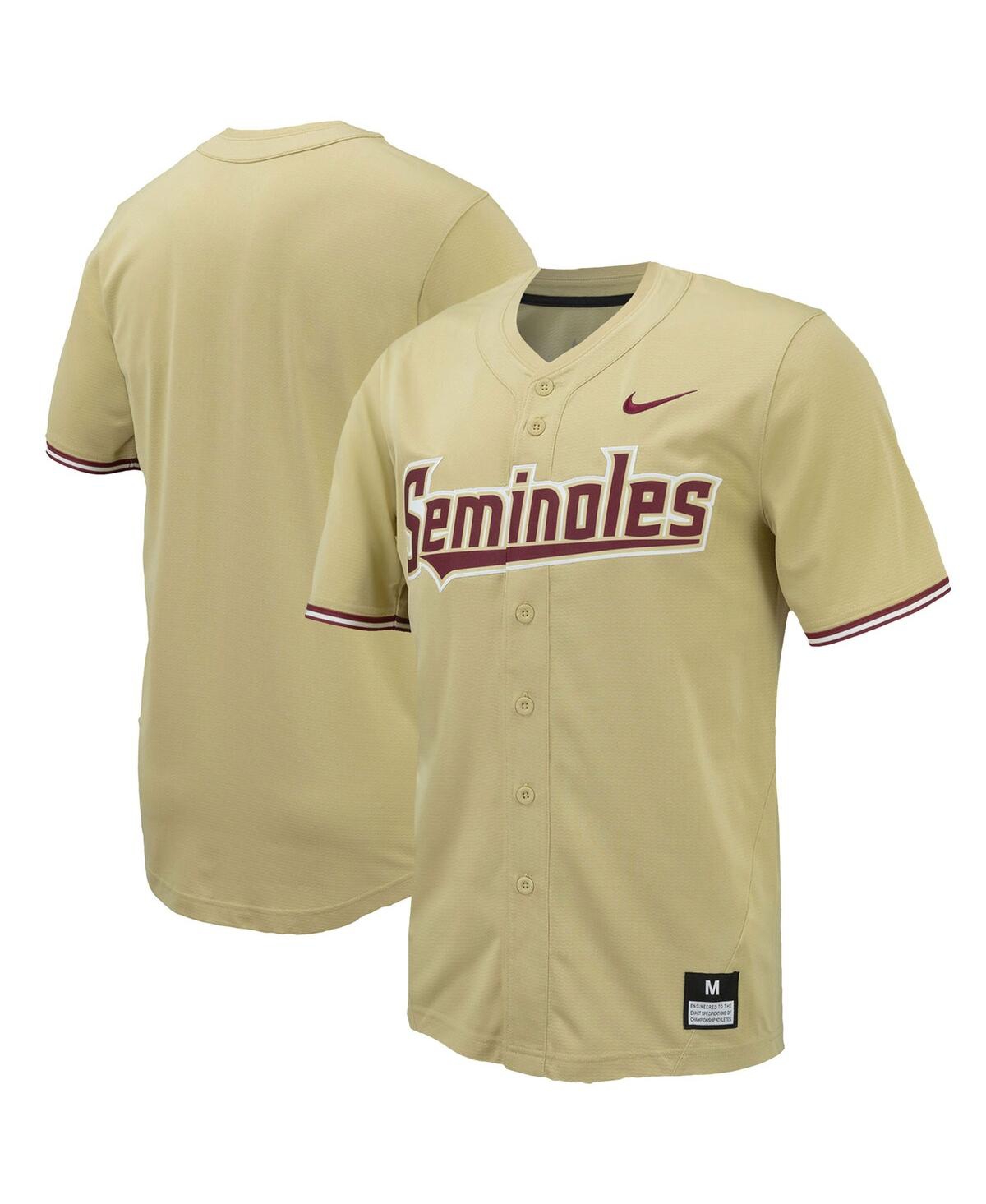 Men's Nike Gold Florida State Seminoles Replica Full-Button Baseball Jersey - Gold