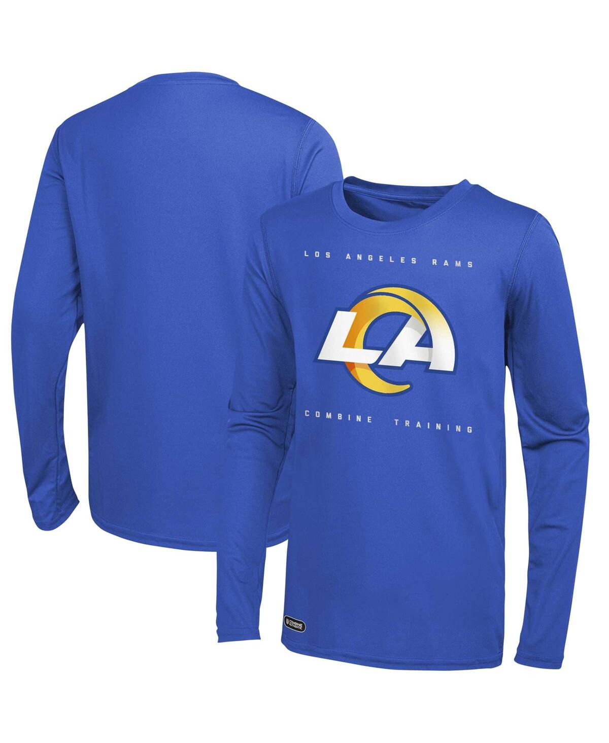 Men's Royal Los Angeles Rams Side Drill Long Sleeve T-Shirt - Royal