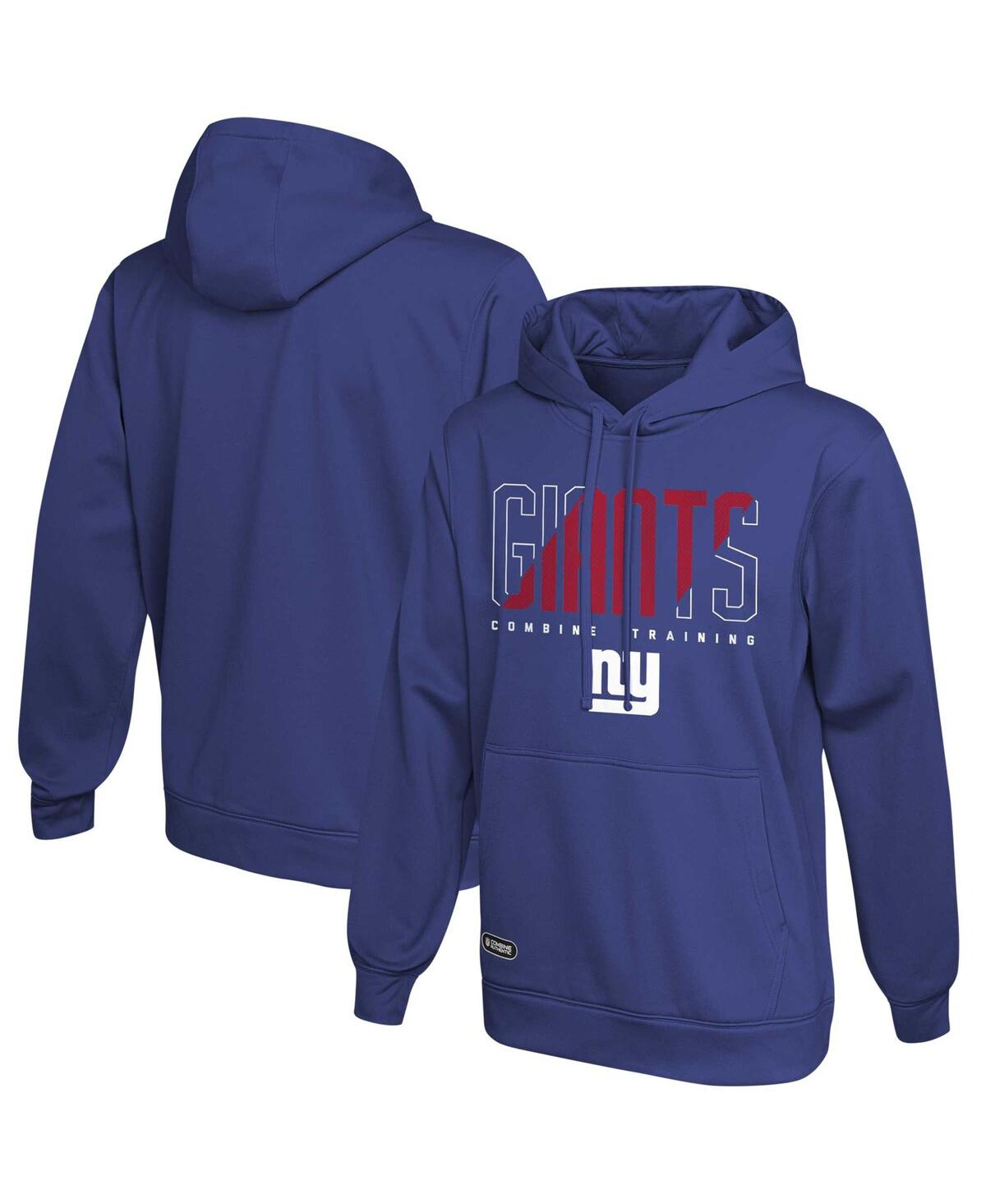 Men's Royal New York Giants Backfield Combine Authentic Pullover Hoodie - Royal