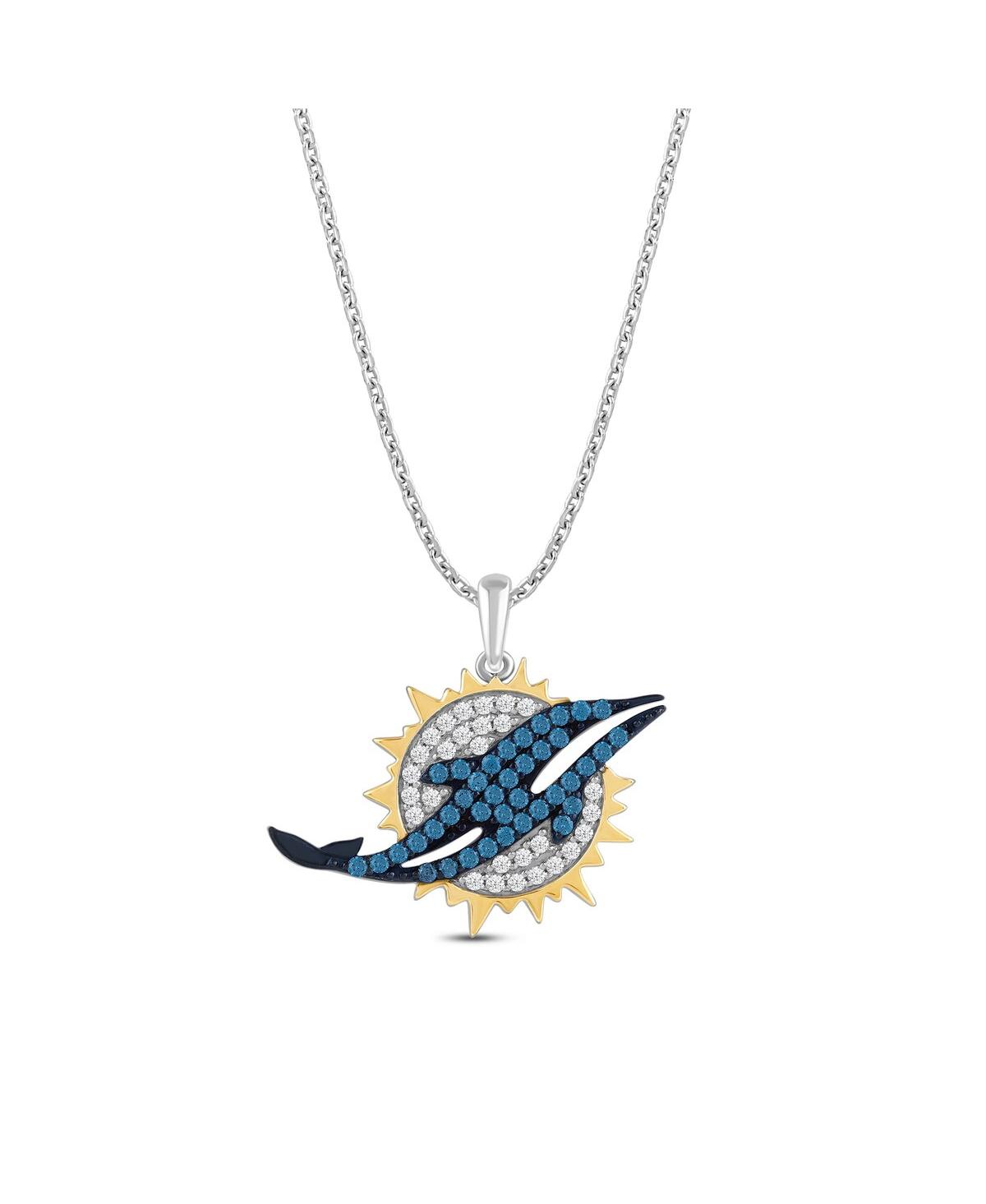 Men's and Women's Miami Dolphins Team Necklace - Silver