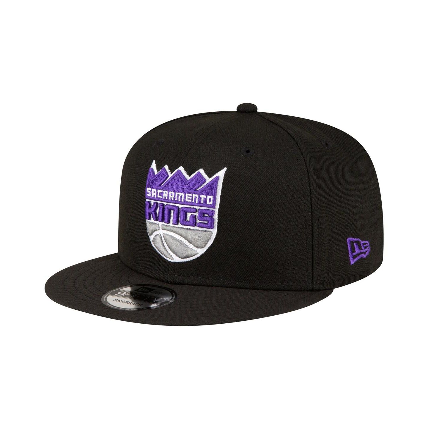 Мужская кепка New Era Black Sacramento Kings Official Team Color 9FIFTY Snapback Hat — фото 1
