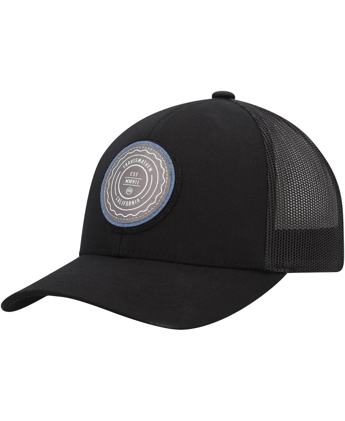 Shop Travis Mathew Youth Boys And Girls  Black The Patch Trucker Adjustable Hat