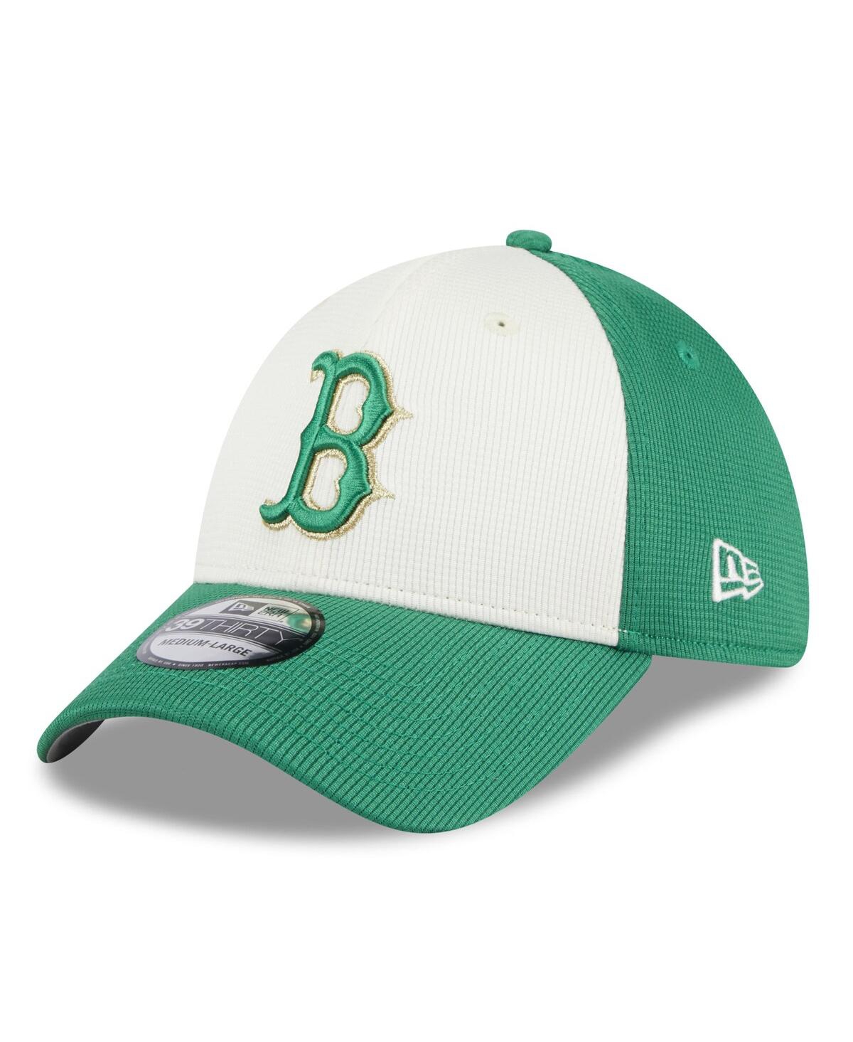 Shop New Era Men's  White, Green Boston Red Sox 2024 St. Patrick's Day 39thirty Flex Fit Hat In White,green