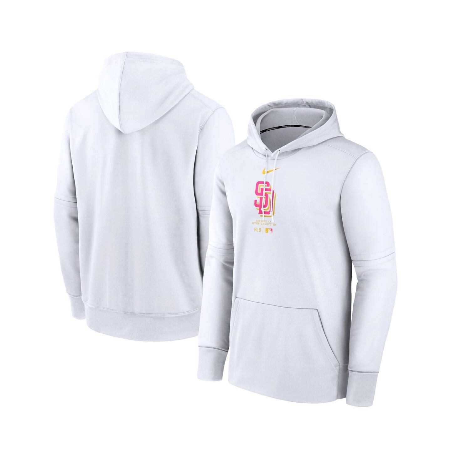 Мужское худи Nike White San Diego Padres City Connect Practice Performance Pullover — фото 1