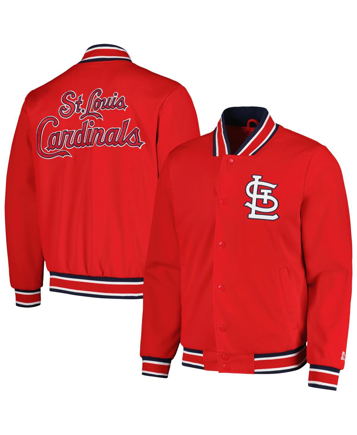 Men's Starter Red St. Louis Cardinals Secret Weapon Satin Full-Snap Jacket - Red