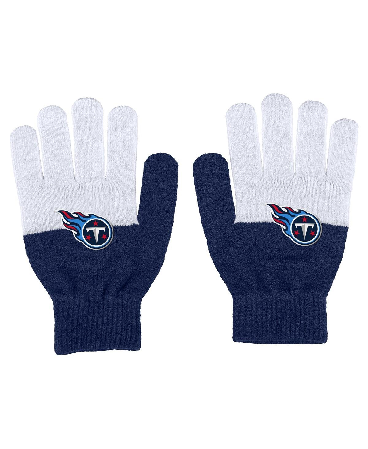 Shop Wear By Erin Andrews Women's  Tennessee Titans Color-block Gloves In Multi