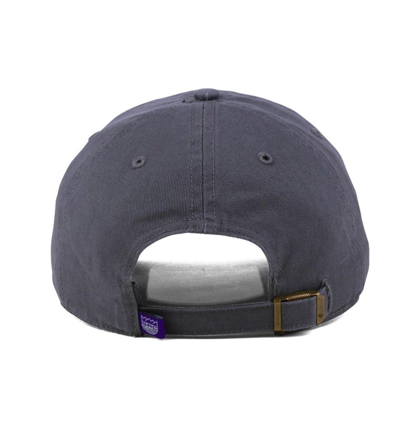 Мужская кепка '47 Brand Gray Sacramento Kings Team Logo Clean Up Adjustable Hat — фото 3