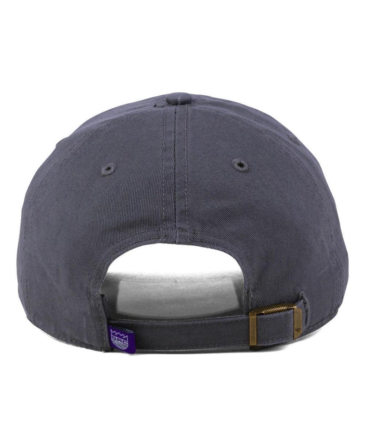 47 Brand Men's ' Gray Sacramento Kings Team Logo Clean Up Adjustable Hat In Gray