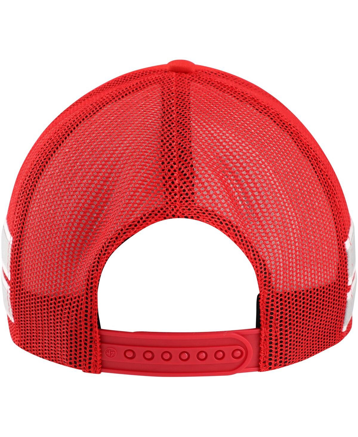47 Brand Men's ' Scarlet Ohio State Buckeyes Sideband Trucker Adjustable Hat In Scarlet
