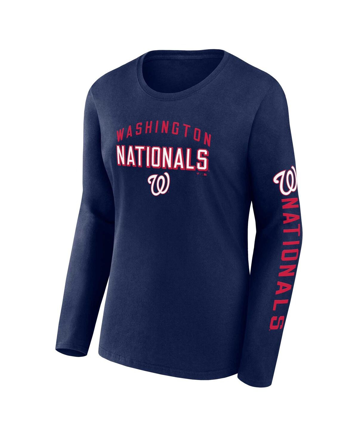 Fanatics Women's  Navy, Red Washington Nationals T-shirt Combo Pack In Navy,red