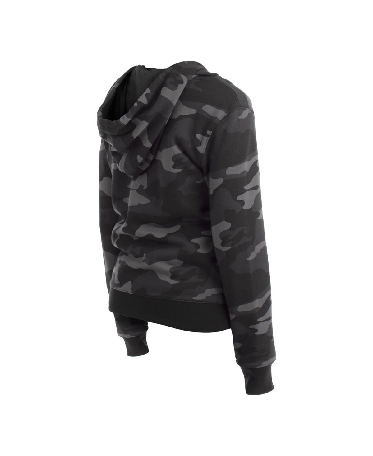 NEW ERA WOMEN'S NEW ERA BLACK LAS VEGAS RAIDERS CAMO FULL-ZIP HOODIE 