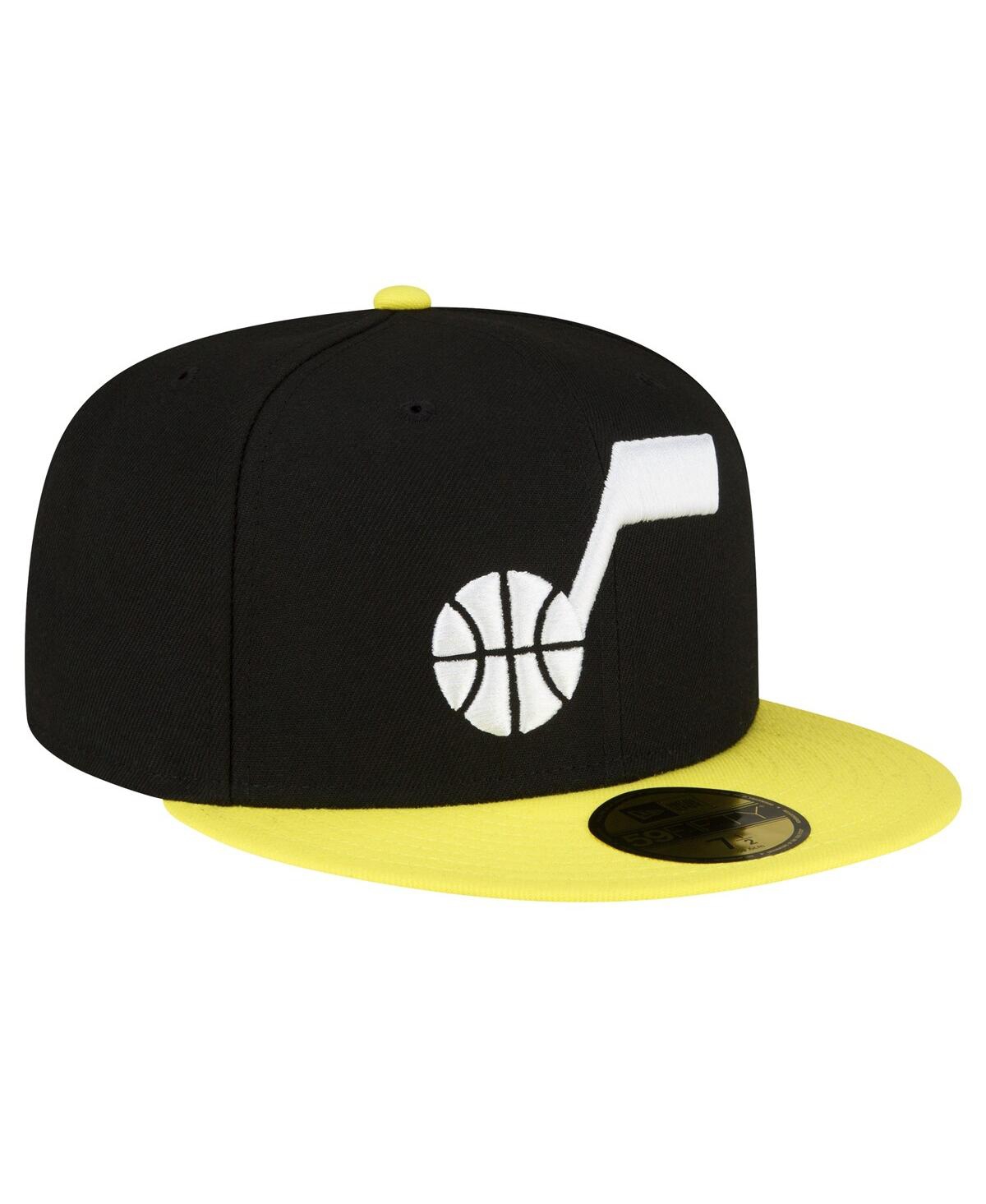 Men's New Era Yellow Utah Jazz 2-Tone 59FIFTY Fitted Hat - Yellow