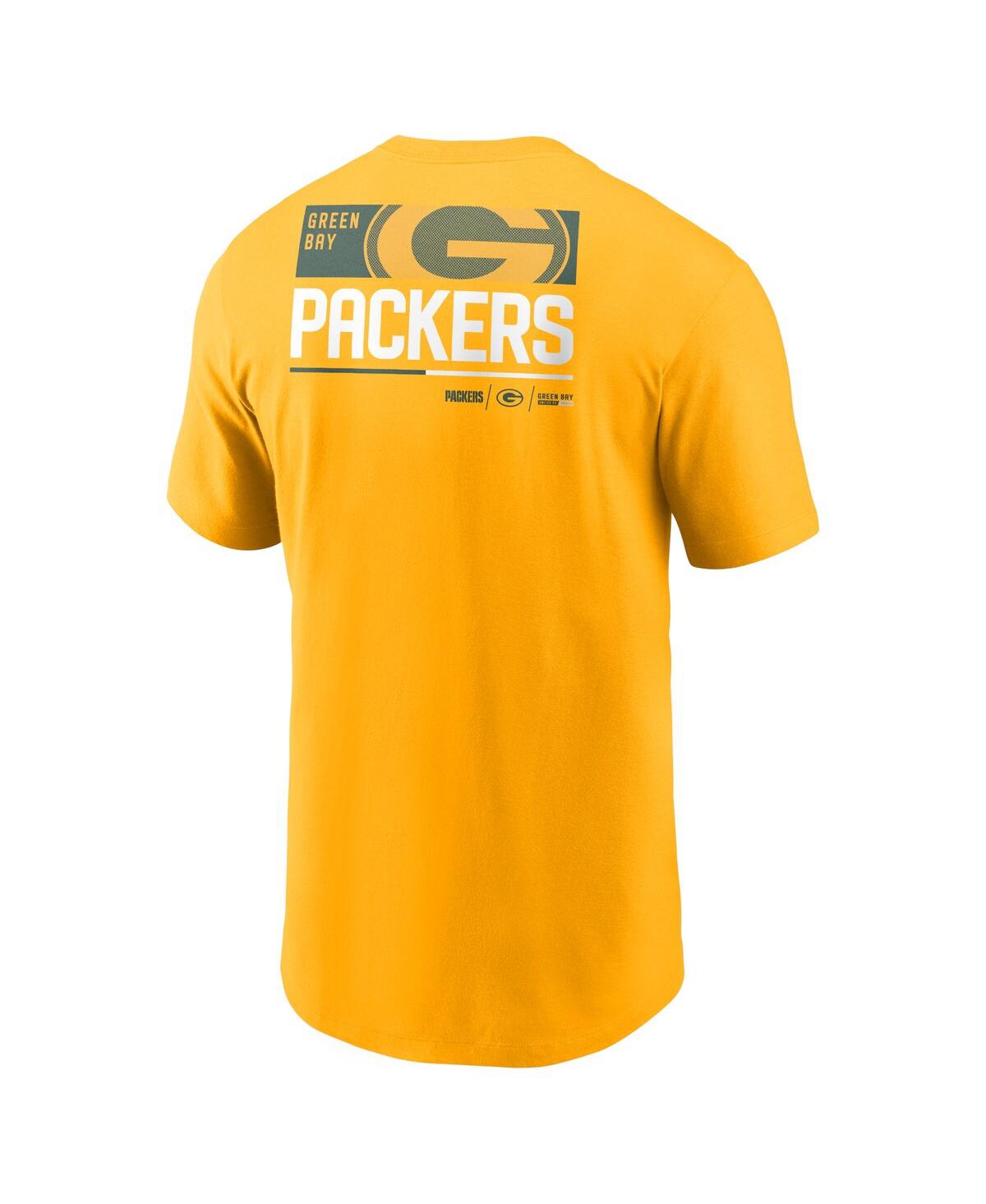 Shop Nike Men's  Gold Green Bay Packers Team Incline T-shirt