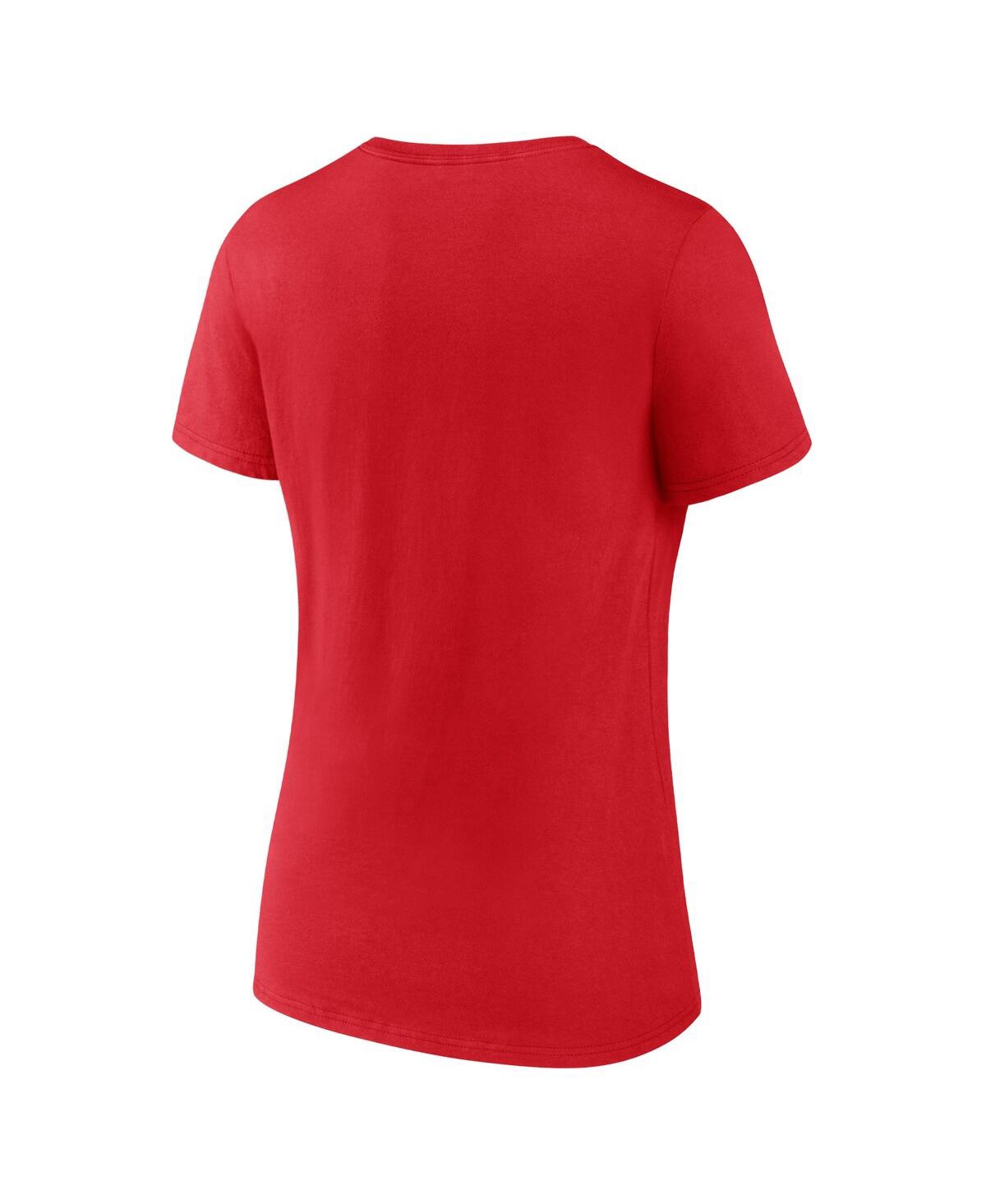 Fanatics Branded Red Cincinnati Reds Team Lockup V-neck T-shirt In Red