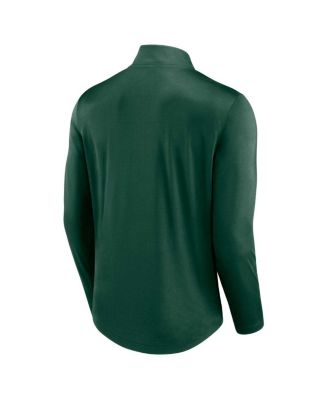Men's Green Oakland Athletics Quarterback Quarter-Zip Top