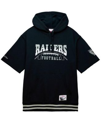 Men's Black Las Vegas Raiders Pre-Game Short Sleeve Pullover Hoodie