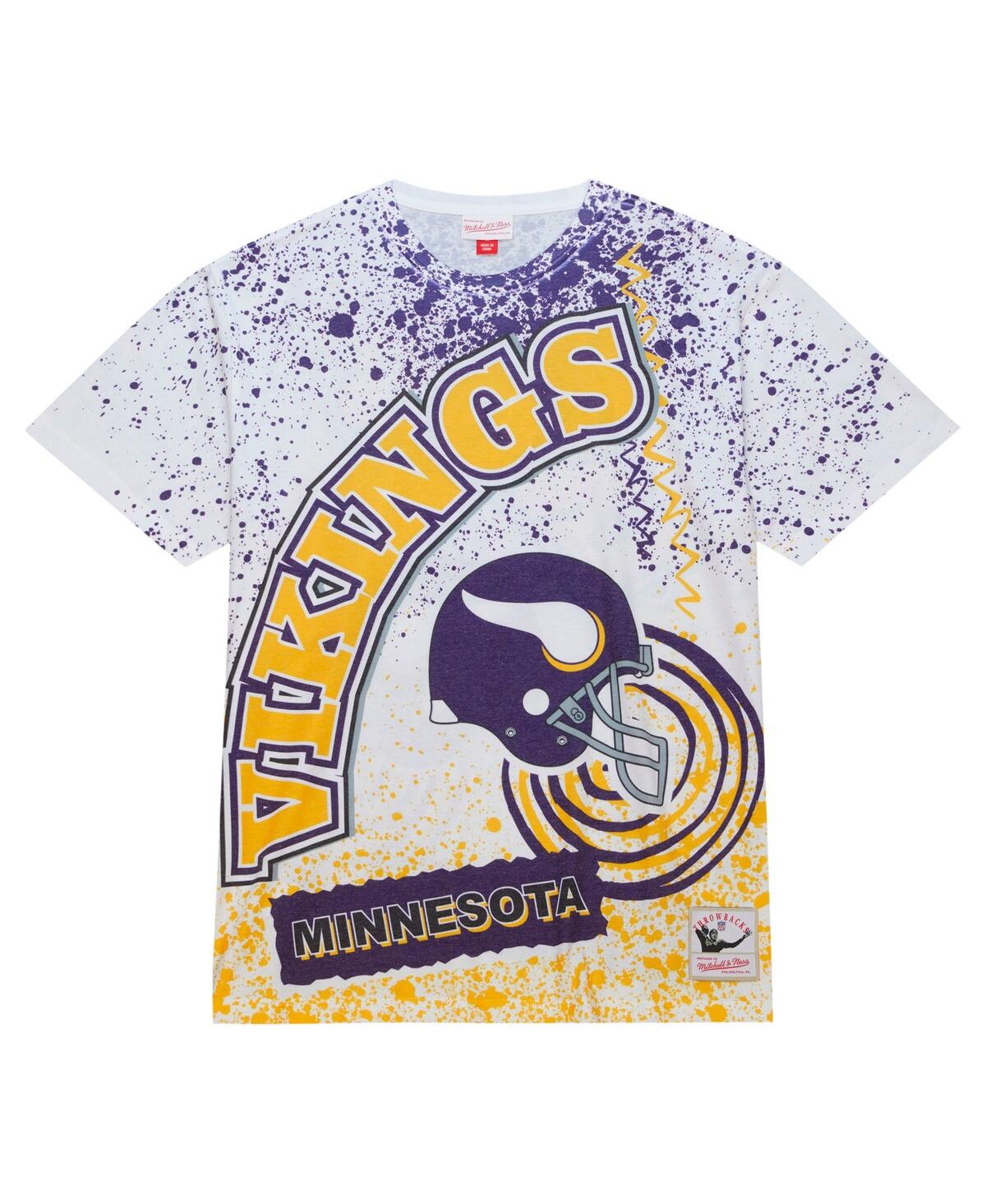 Mitchell & Ness Men's  White Minnesota Vikings Team Burst Sublimated T-shirt In White