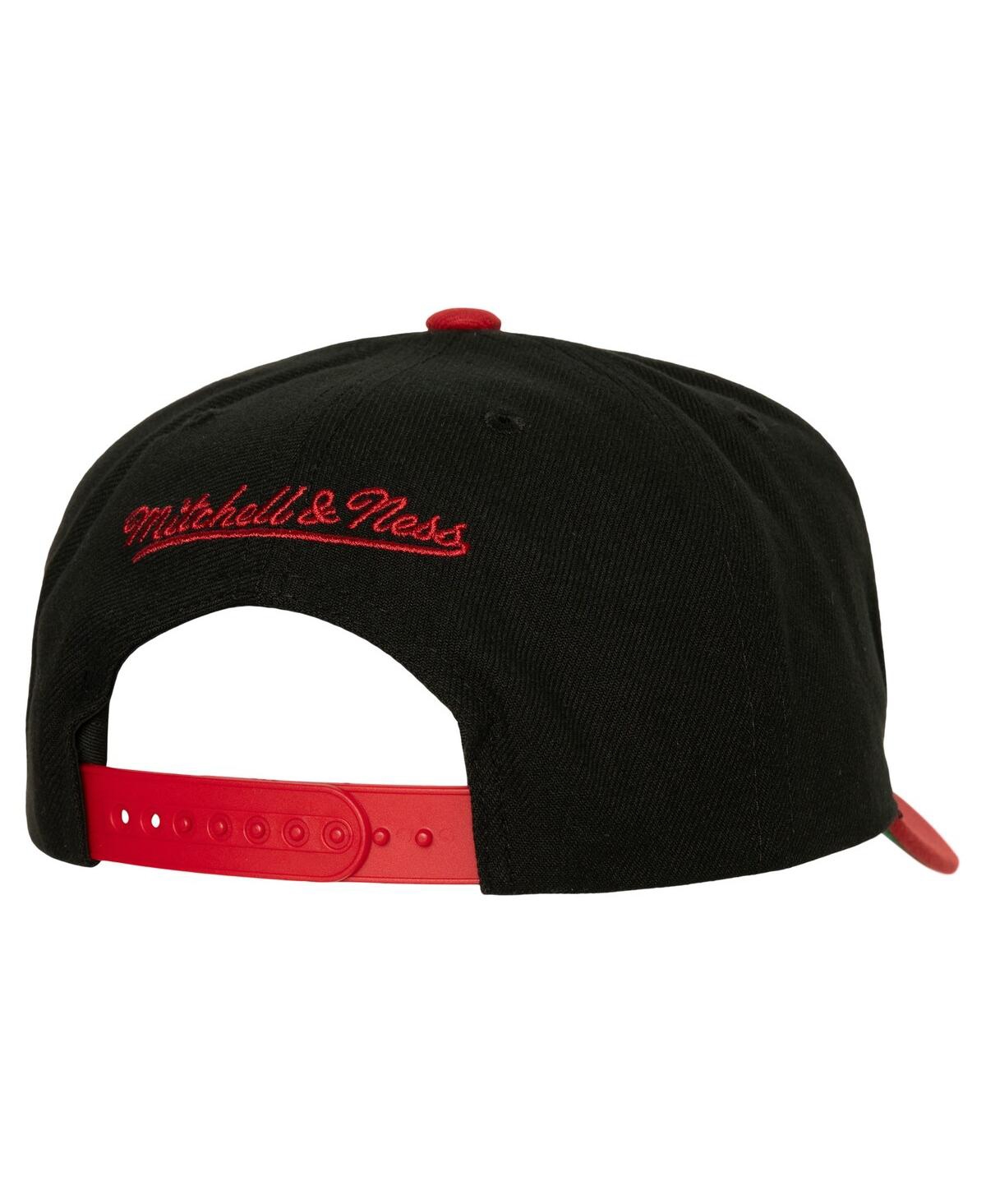 Shop Mitchell & Ness Men's  Black, Red Chicago Bulls Soul Xl Logo Pro Crown Snapback Hat In Black,red