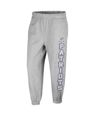 Women's Gray Distressed New England Patriots Double Pro Harper Jogger Sweatpants