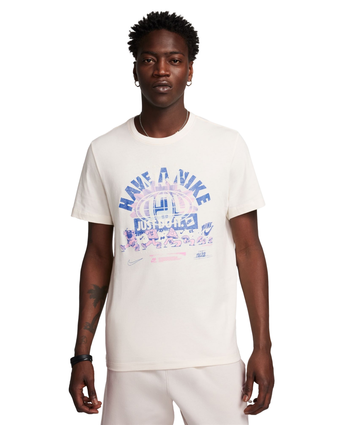 Nike Men's Sportswear Classic-fit Logo Graphic T-shirt In Pale Ivory