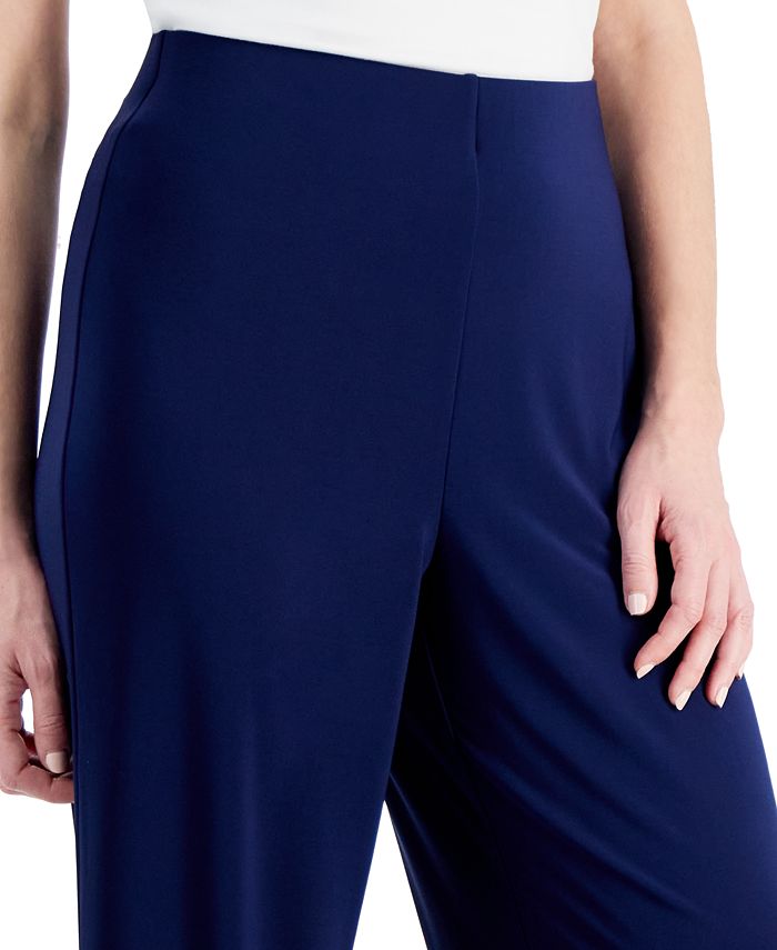 Anne Klein Women's High Rise Cropped Wide Leg Pants Size 16