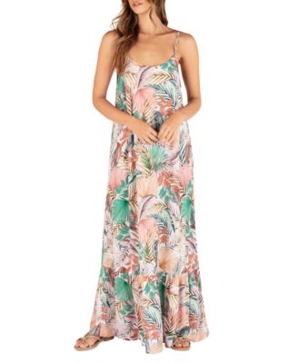 Hurley - Juniors' Palmetto Sunset Tiered Maxi Dress