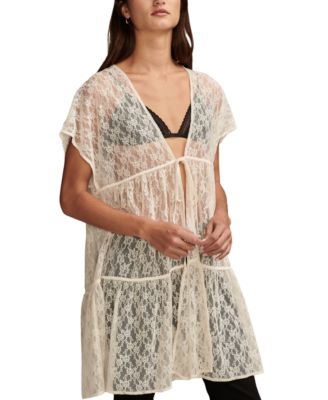 Lucky Brand - Women's Festival Lace Tiered Duster