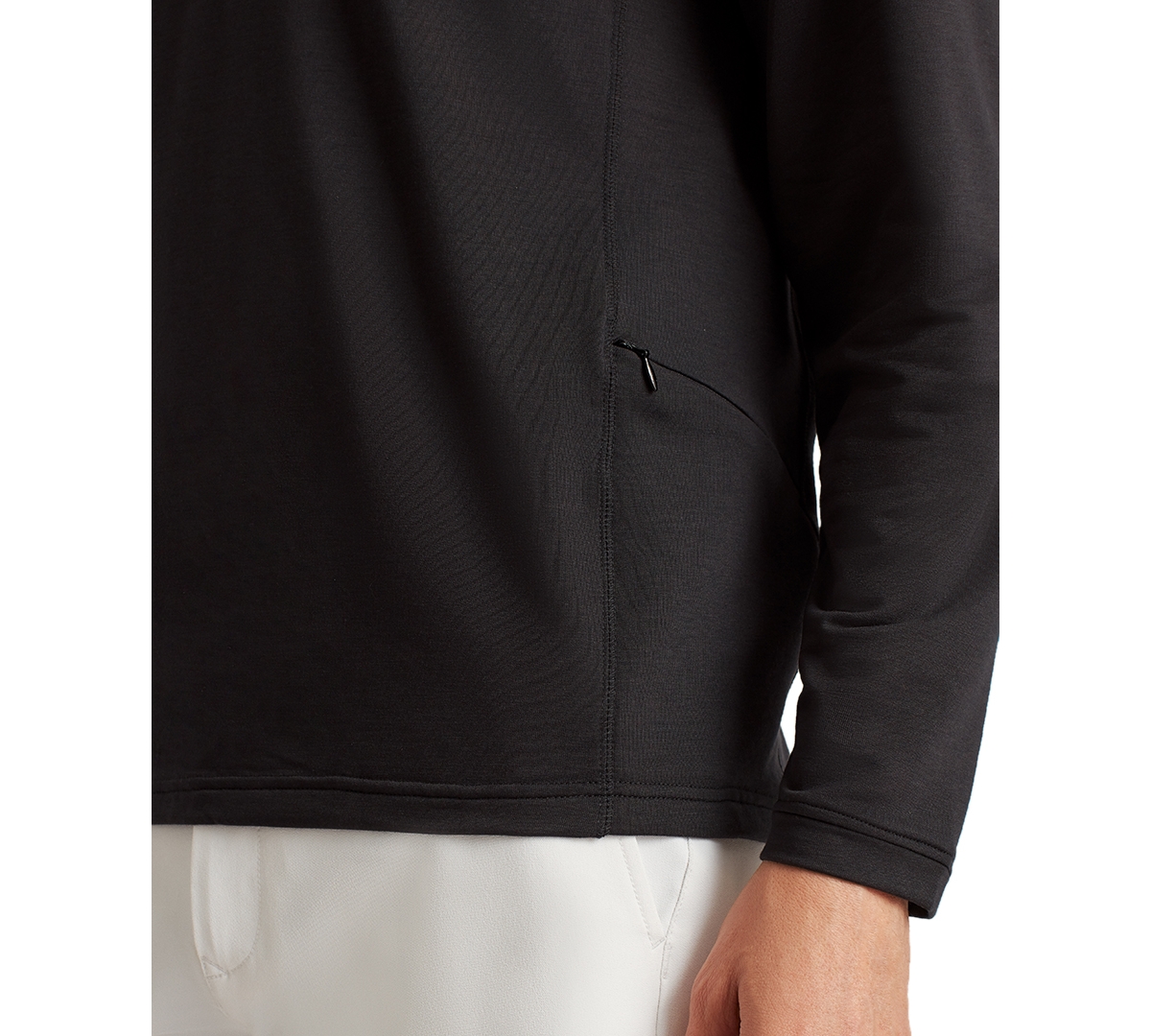 Shop Bonobos Men's Long Sleeve Half-zip Pullover Sweatshirt In Black
