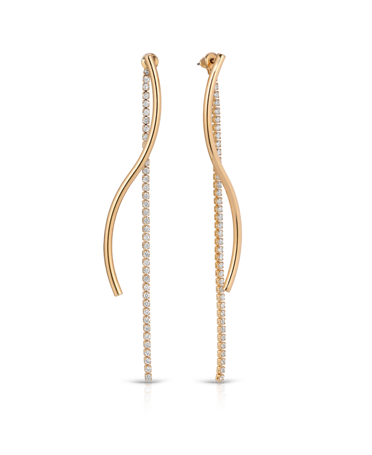 Shop Ettika Spin Around 18k Gold Plated Linear Dangle Earrings