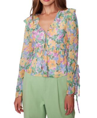 Lost + Wander - Women's Florescence Floral Print Ruffled Top