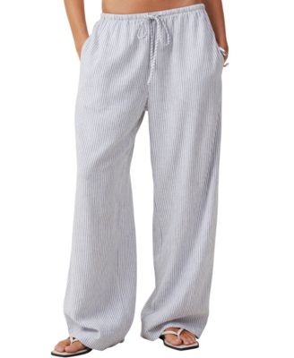 【DISCERNMENT】Mont Line Cotton Wide Pants Black Cotton Wide Leg Pants - Main Street Boutique