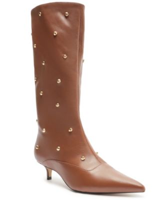 Women's The Campaign Low Stiletto Calf Leather Boots