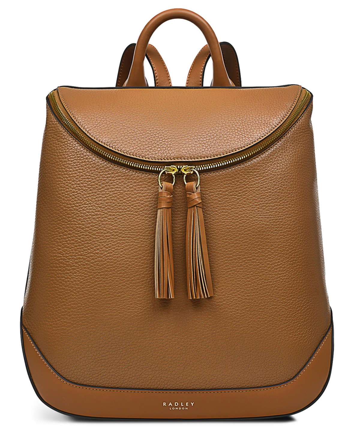 Milligan Street Medium Zip Around Leather Backpack - Butterscotch