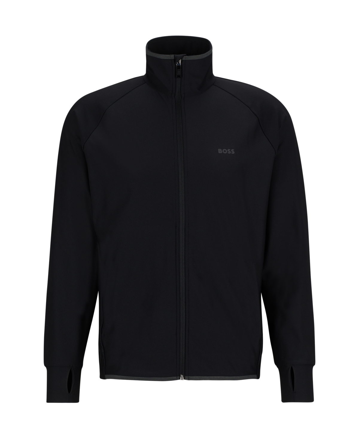 Boss by Hugo Boss Men's Decorative Reflective Logo Zip-Up Sweatshirt