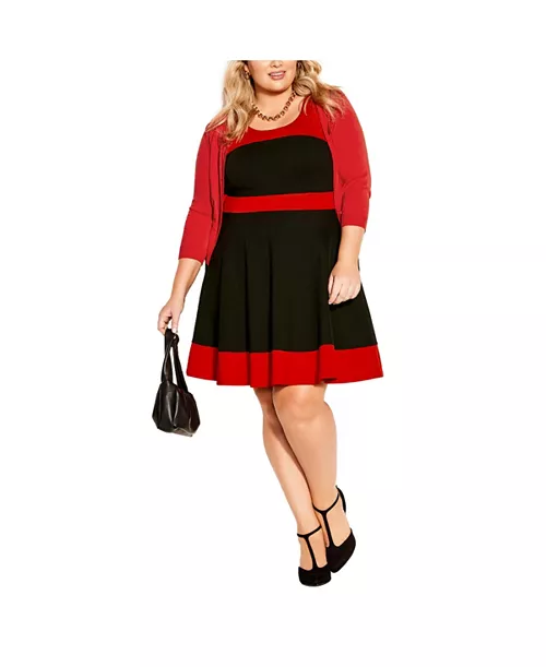 women's retro style splice dress