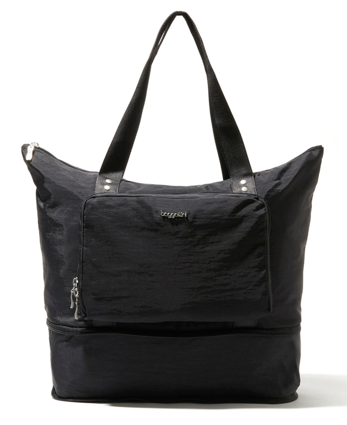 Женская сумка Baggallini Carryall Expandable Packable Tote Handbag, цвет: Чёрный — фото 1