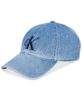 Calvin Klein - Men's Six-Panel Washed Denim Logo Hat