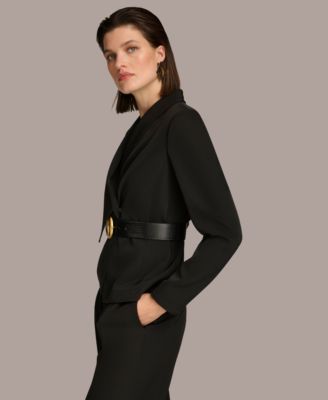 Donna Karan Women's Shawl-Collar Belted Blazer