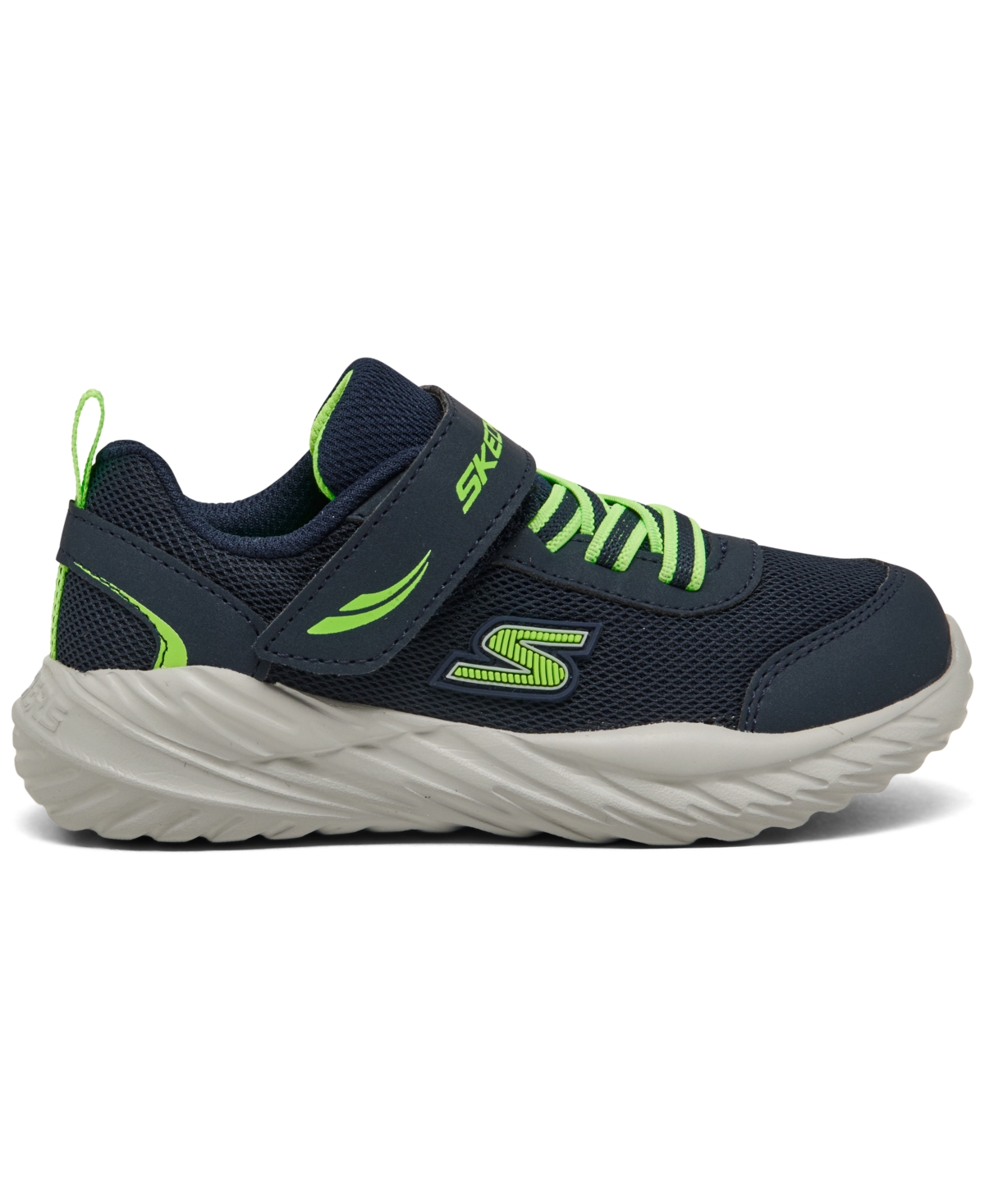 Skechers Toddler Boys Nitro Print - Rowzer Fastening Strap Casual Sneakers from Finish Line - Lime
