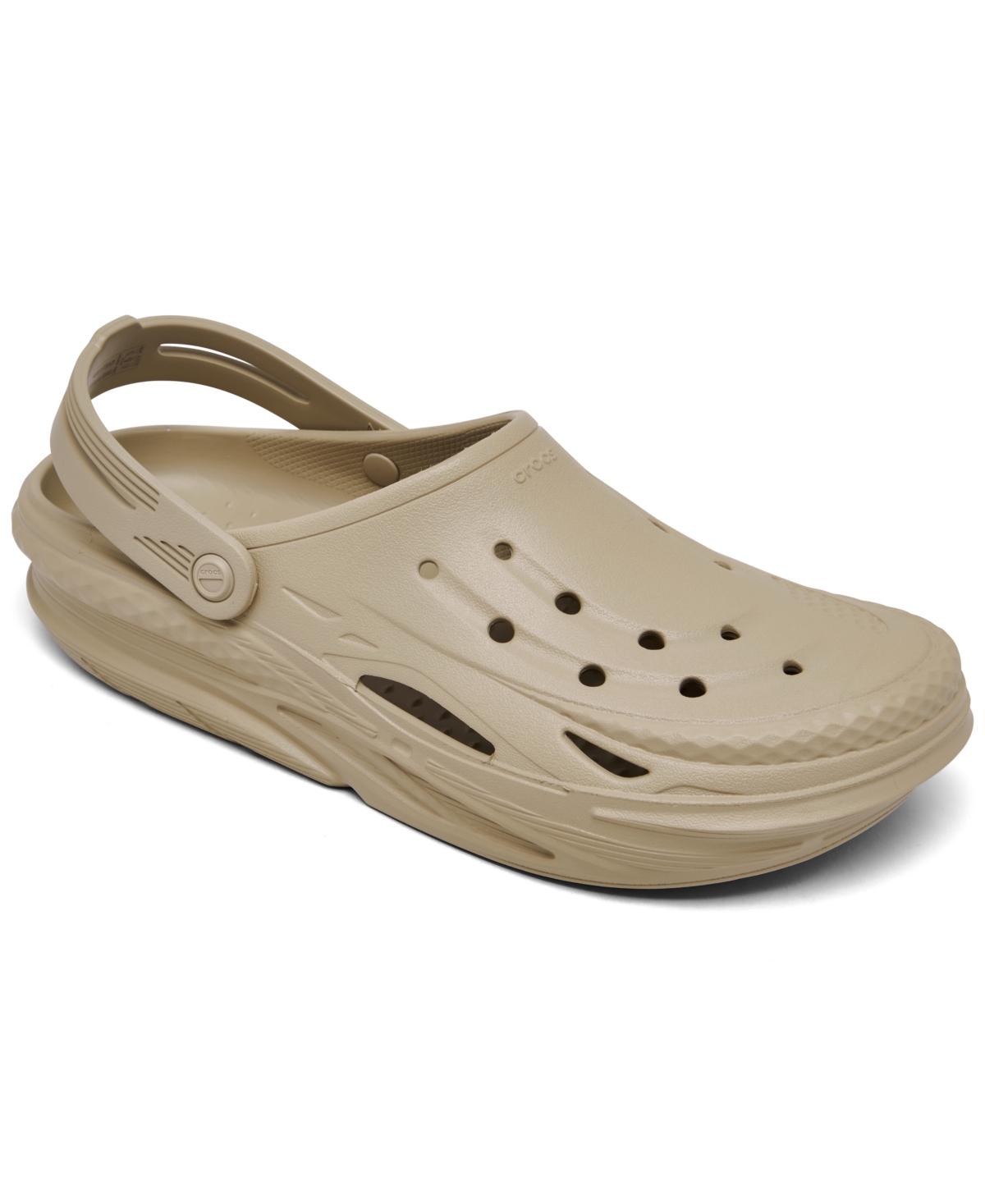 Shop Crocs Men's Off Grid Comfort Casual Clogs From Finish Line In Cobblestone
