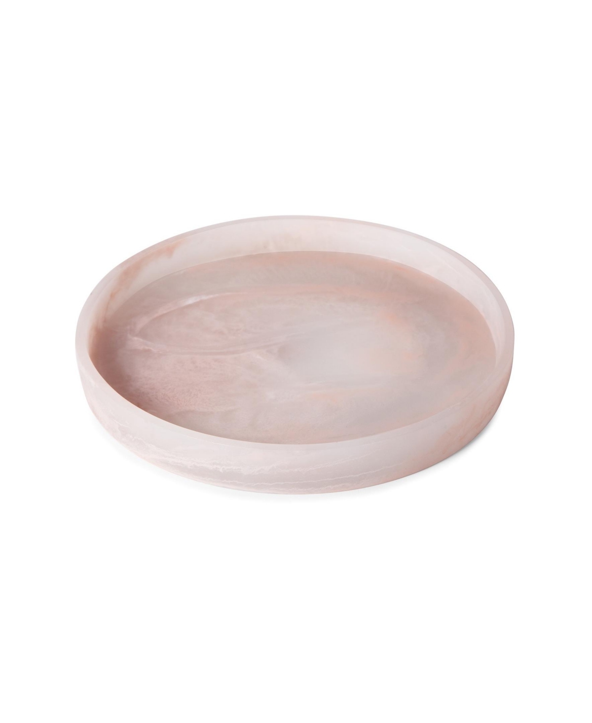 Cassadecor Rose Resin Bathroom Tray In Pale Pink