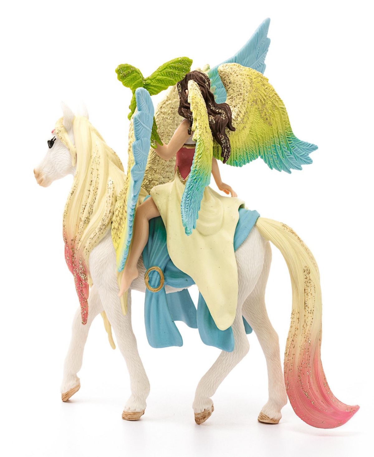 Shop Schleich Bayala Fairy Surah With Glitter Pegasus Figurine Playset In Multi