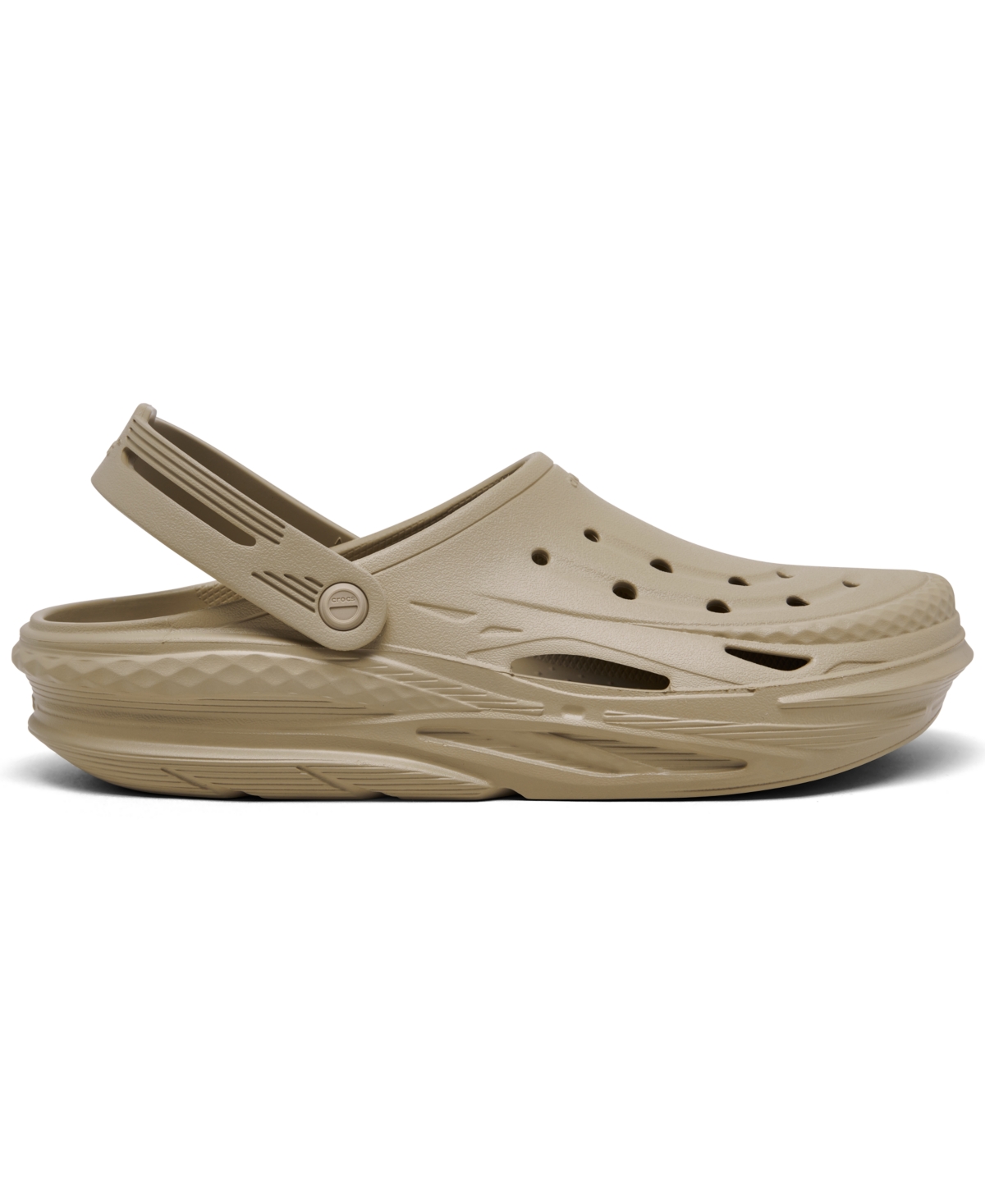 Shop Crocs Men's Off Grid Comfort Casual Clogs From Finish Line In Cobblestone