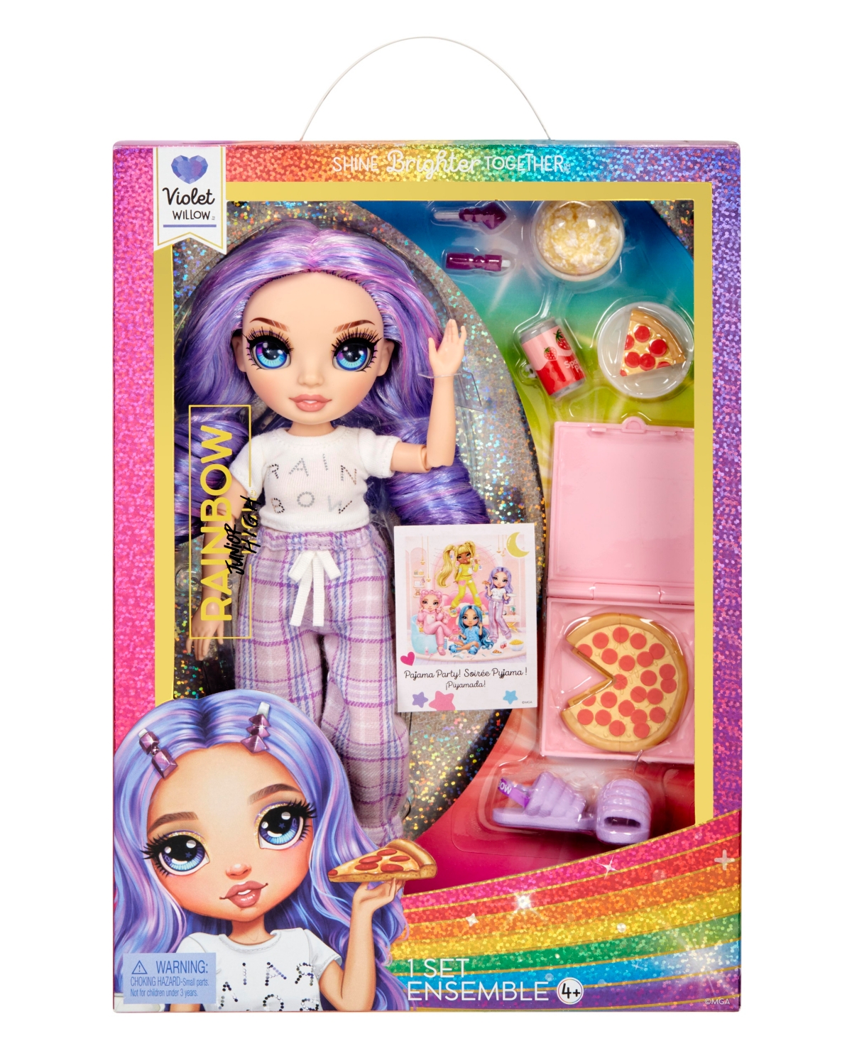 Shop Rainbow High Junior High Pj Party Fashion Doll- Violet Purple In Multicolor