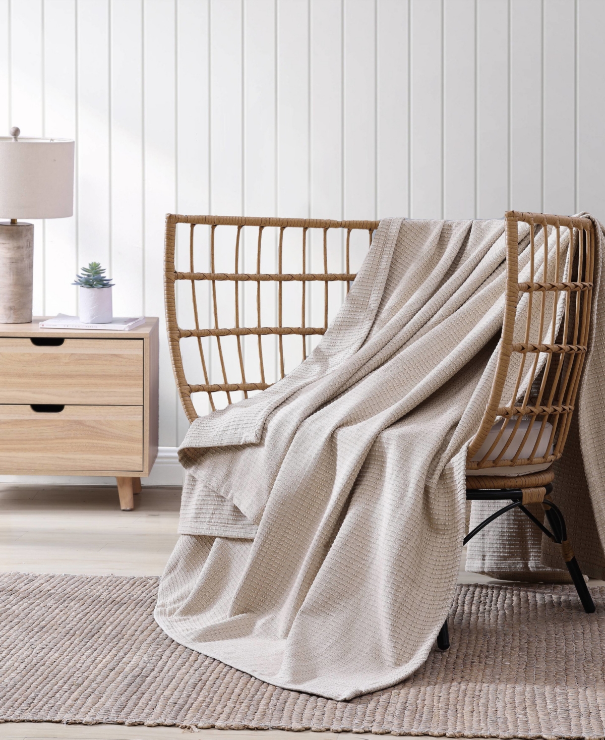 Tommy Bahama Home Woven Cotton Reversible Blanket