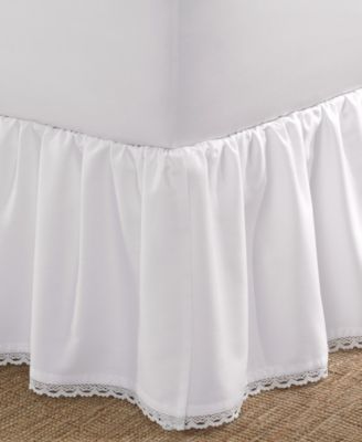 Crochet Ruffled Cotton Bedskirt, Twin