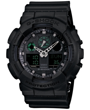 UPC 079767056094 product image for G-Shock Men's Analog-Digital Black Resin Strap Watch 55x52mm GA100MB-1A | upcitemdb.com