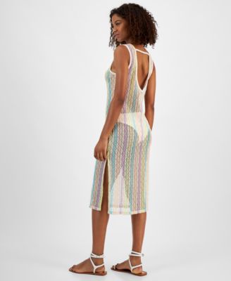 Juniors' Low-Back Midi Dress Swim Cover-Up