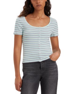 Levi's - Women's Britt Snap-Front Short-Sleeve Top