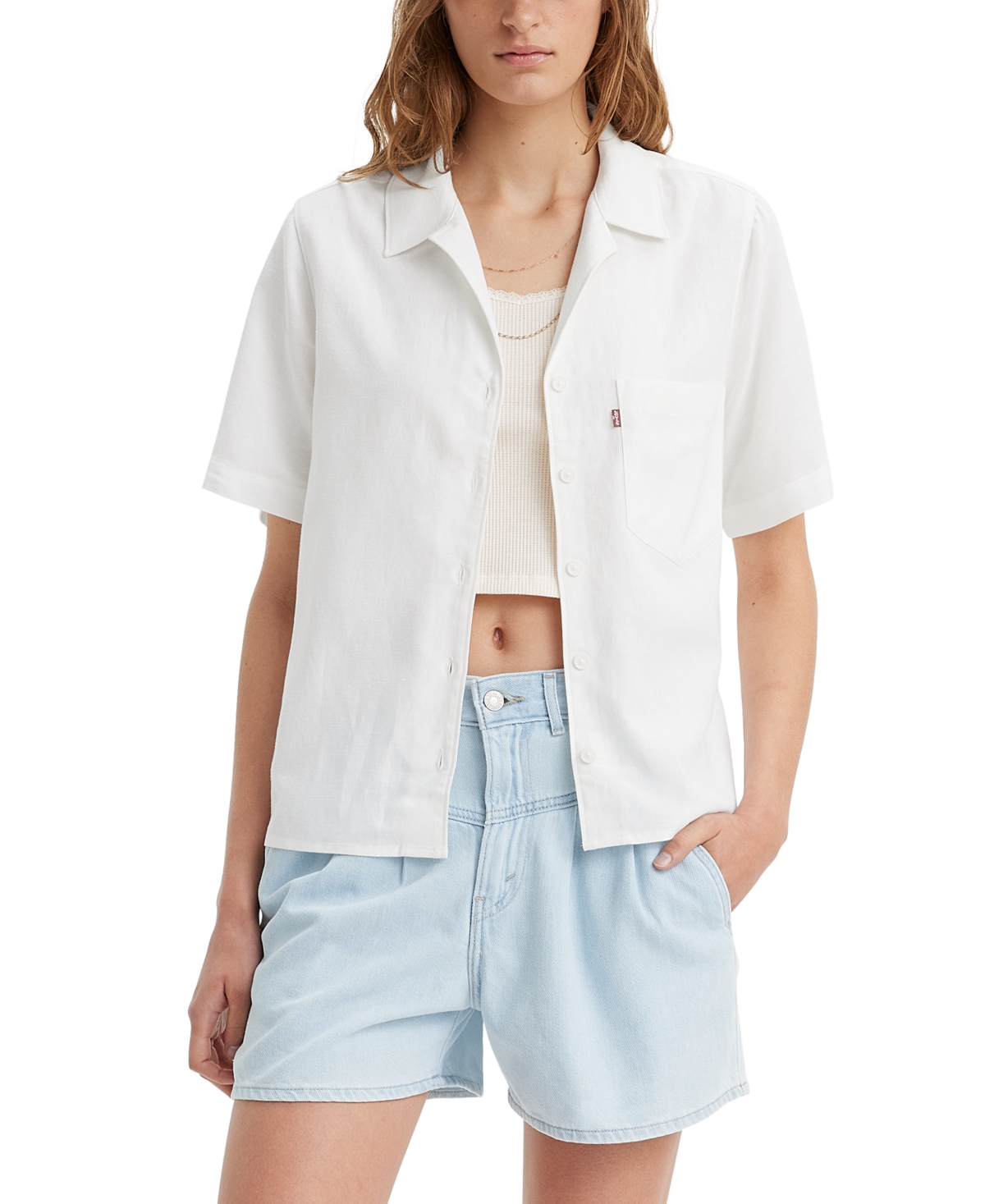 Levi's Women's Joyce Resort Short-sleeve Shirt In Bright White